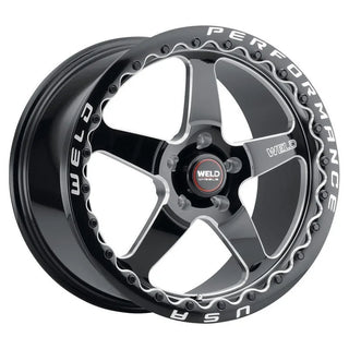 Weld S904 Ventura / Gloss Black Milled | 18x10 | 5x115 | +30mm - Beadlock