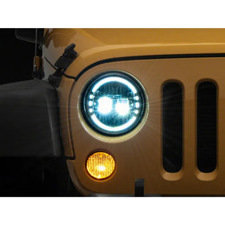 Raxiom Axial 7-In LED Headlights w/ DRL Chrome Housing: Jeep Wrangler TJ/JK 1997-2018 2.5L/4.0L