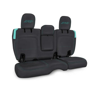 PRP Seats Rear Bench Covers 4 Door with Armrest (REAR): Jeep Wrangler JL 2018-2026 2.0L/3.6L/3.0L/6.4L - Black/Teal