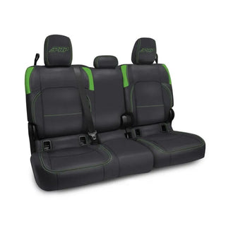 PRP Seats Rear Bench Covers with No Armrest (REAR): Jeep Gladiator JT 2020-2025 3.6L/3.0L - Black/Green