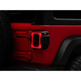 Raxiom Axial Series Carver LED Tail Lights Smoked: Jeep Wrangler JL 2018-2025 2.0L/3.6L