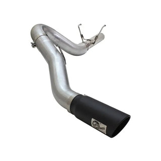 aFe Atlas 5" Aluminized Steel DPF-Back Exhaust Black Tip: Ram 2500 / 3500 13-18 6.7L Diesel