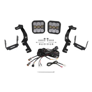Diode Dynamics Stage Series Ditch Light Kit White Pro Combo: Fits Ram 1500 2019-2024 6.2L/5.7L