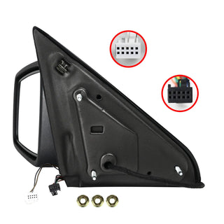 Spec D Driver Mirror w/ Turn Signal Light & Puddle Light (Auto-Fold, Black): Ram 2013 - 2018