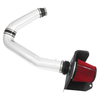 Spectre Polished F/I Air Intake Kit w/Red Filter (FRONT): Fits Jeep/Dodge 2011-2015 3.6L