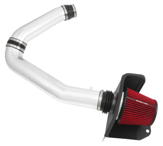 Spectre Polished F/I Air Intake Kit w/Red Filter (FRONT): Fits Jeep/Dodge 2011-2015 3.6L