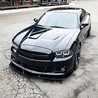 Spec D U-Shape Halo Projector Halo Headlights (Black): Dodge Charger 2011 - 2014