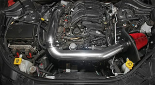 Spectre Polished F/I Air Intake Kit w/Red Filter (FRONT): Fits Jeep/Dodge 2011-2015 3.6L