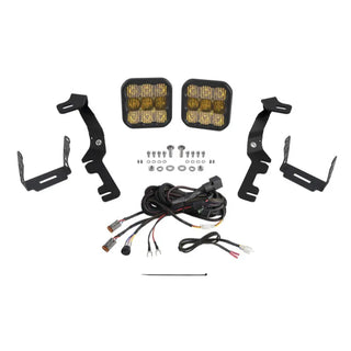 Diode Dynamics Stage Series Ditch Light Kit Yellow Pro Combo: Fits Ram 1500 2019-2024 6.2L/5.7L