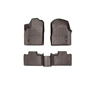 WeatherTech Front & Rear FloorLiners Tan: Jeep Grand Cherokee / Durango 2013-2015 w/ 2nd Row Bench Seat