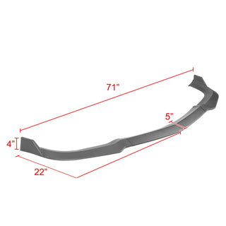 Spec D SRT Style Front Lip (Matte Black, 3pc): Dodge Charger SRT8 2012 - 2014