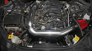 Spectre Polished F/I Air Intake Kit w/Red Filter (FRONT): Fits Jeep/Dodge 2011-2015 3.6L