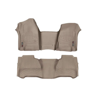 WeatherTech Front and Rear FloorLiner: Jeep Wrangler 2014-2018 3.6L V6 - Tan