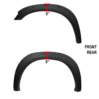 Spec D Riveted Style Fender Flares (Textured Black, 4pc): Dodge Ram 2500 & 3500 2010 - 2018