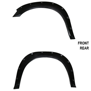 Spec D Riveted Style Fender Flares (Textured Black, 4pc): Dodge Ram 2500 & 3500 2010 - 2018