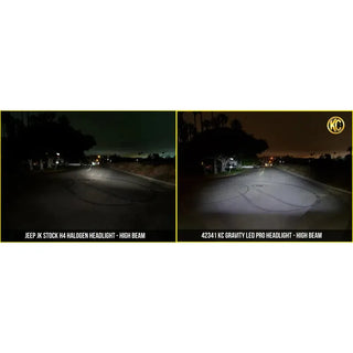 KC HiLiTES Gravity LED Pro 7" Headlights (FRONT): Jeep Wrangler 07-18 3.8L/3.6L