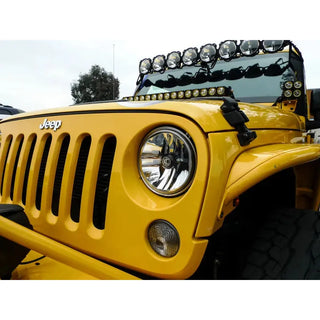 KC HiLiTES Gravity LED 7" Headlights (FRONT): Jeep Wrangler 07-18 3.8L/3.6L