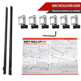 Spec D Soft Roll-Up Tonneau Cover: Dodge Ram 1500 (w/ 5.7ft Bed) 2009 - 2018