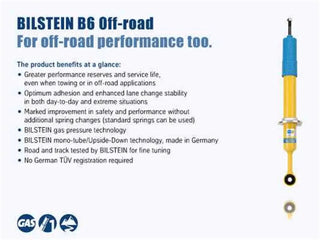 Bilstein B6 4600 Front Shock (FRONT): Dodge Durango / Jeep Grand Cherokee (11-26) w/o Air Leveling