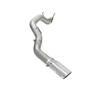 aFe Large Bore-HD 5" 409 SS DPF-Back Exhaust Polished Tip: Ram 2500 / 3500 13-18 6.7L Diesel/6.4L/5.7L