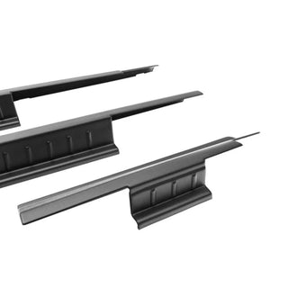 Rugged Ridge Rocker Panel/Sill Plate Cover 4pc (4DR): Jeep Wrangler JL 2018-2024 2.0L Turbo / 3.6L V6 - Textured Black