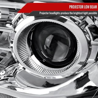 Spec D Projector Halo Headlights (Chrome w/ Sequential Turn Signal): Dodge Ram 2009 - 2018
