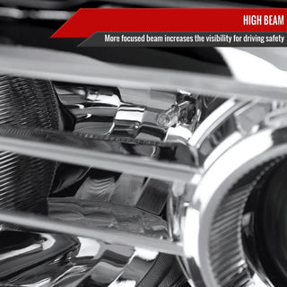 Spec D Projector Halo Headlights (Chrome w/ Sequential Turn Signal): Dodge Ram 2009 - 2018