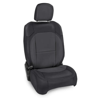 PRP Front Seat Covers Pair Black/Grey: Jeep Wrangler JL 2.0L Turbo / 3.6L V6 / 3.0L EcoDiesel 2018-2024
