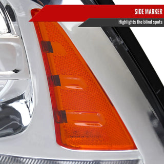 Spec D Projector Halo Headlights (Chrome w/ Sequential Turn Signal): Dodge Ram 2009 - 2018