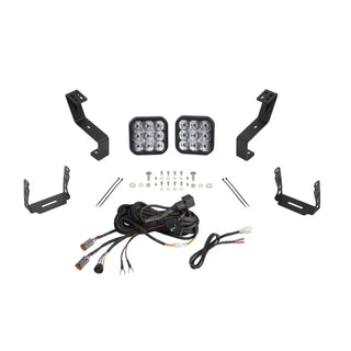 Diode Dynamics SS5 Bumper LED Pod Light Kit Pro White Driving: Ram 1500 2019-2024 6.2L/5.7L