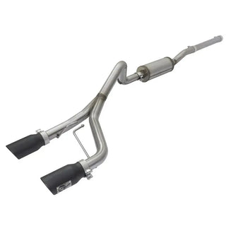 aFe Rebel Series 2.5" Cat-Back Exhaust System Black Tips: Jeep Wrangler 07-18 3.8L/3.6L