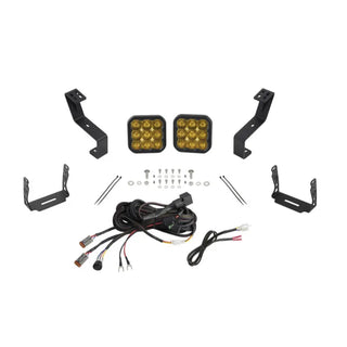 Diode Dynamics SS5 Bumper LED Pod Light Kit Yellow Pro Driving: Ram 1500 2019-2024 6.2L/5.7L