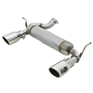 aFe Rebel Series 2.5" Axle-Back Exhaust System Polished Tips: Jeep Wrangler 07-18 3.8L/3.6L