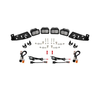 Diode Dynamics SSC2 LED Fog Pocket Kit White Sport: Ram 1500 2019-2024 6.2L/5.7L