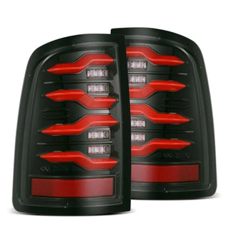 AlphaRex LUXX-Series LED Taillights Black Red: Fits Ram 2009-2018