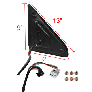 Spec D Mirrors SET w/ Clear LED (Manual-Fold, Black): Dodge Ram 2009 - 2012
