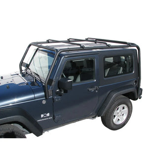 TrailFX Roof Rack: Jeep Wrangler JK 2007-2018 3.6L/3.8L V6 - Black