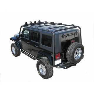 TrailFX Roof Rack: Jeep Wrangler JK 2007-2018 3.6L/3.8L V6 - Textured Black