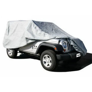 Rampage Custom Fit Car Cover Grey: Jeep Wrangler 2007-2026 3.6L/2.0L