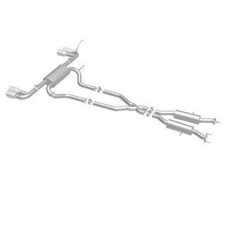 MagnaFlow Street Series Cat-Back Perf Exhaust System Quad Split Tips: Jeep Grand Cherokee 2014-2021 3.6L / 5.7L