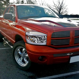 Spec D OEM Style Headlights w/ LED Bar (Chrome): Dodge Ram 2006 - 2008