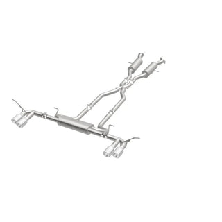 MagnaFlow Street Series Cat-Back Perf Exhaust System Quad Split Tips: Jeep Grand Cherokee 2014-2021 3.6L / 5.7L
