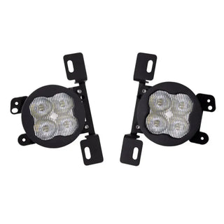 Diode Dynamics SS3 Sport LED Fog Light Kit Amber Backlit White (FRONT): Jeep Gladiator/Wrangler 18-26 3.6L/3.0L EcoDiesel