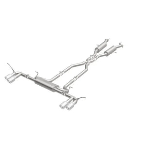 MagnaFlow Street Series Cat-Back Perf Exhaust System Quad Split Tips: Jeep Grand Cherokee 2014-2021 3.6L / 5.7L