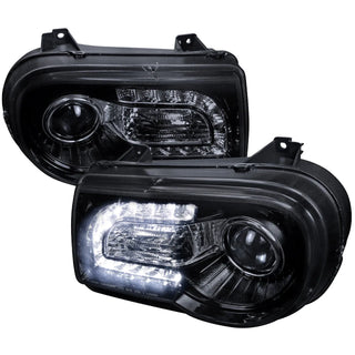 Spec D Projector Halo Headlights (Smoke): Chrysler 300C 2005 - 2010