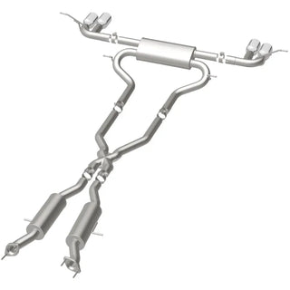 MagnaFlow Street Series Cat-Back Perf Exhaust System Quad Split Tips: Jeep Grand Cherokee 2014-2021 3.6L / 5.7L