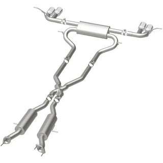 MagnaFlow Street Series Cat-Back Perf Exhaust System Quad Split Tips: Jeep Grand Cherokee 2014-2021 3.6L / 5.7L