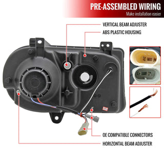 Spec D Projector Halo Headlights (Smoke): Chrysler 300C 2005 - 2010