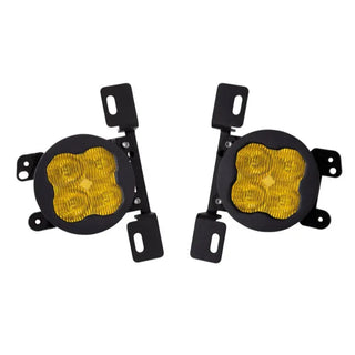Diode Dynamics SS3 Pro LED Fog Light Kit Amber Backlit (F&R): Jeep Gladiator/Wrangler 18-26 3.6L/3.0L EcoDiesel