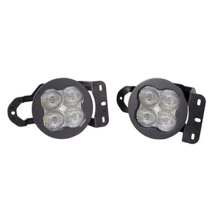 Diode Dynamics SS3 Sport LED Amber Backlit White SAE Fog Light Kit (F&R): Jeep Gladiator/Wrangler 18-26 3.6L/3.0L EcoDiesel